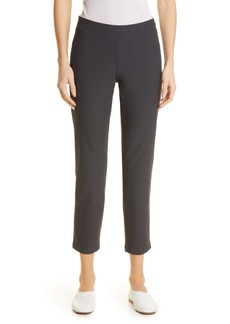 Eileen Fisher Stretch Crepe Slim Ankle Pants in Graphite at Nordstrom Rack