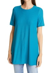 Eileen Fisher Stretch Crepe Tunic in Jewel at Nordstrom
