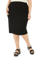 Eileen Fisher System Plus Size High-Waist Pencil Skirt