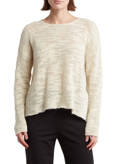 Eileen Fisher Tencel® Lyocell Crewneck Long Sleeve Top in Soft White at Nordstrom Rack