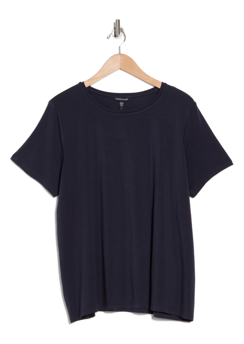 Eileen Fisher Tencel® Lyocell Crewneck T-Shirt in Nocturne at Nordstrom Rack
