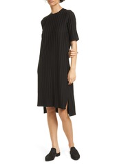 Eileen Fisher Texture Stripe T-Shirt Dress