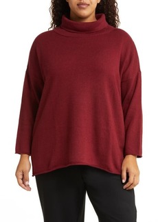 Eileen Fisher Turtleneck Organic Cotton & Recycled Cashmere Blend Tunic Sweater