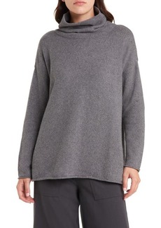 Eileen Fisher Turtleneck Organic Cotton & Recycled Cashmere Tunic Sweater at Nordstrom