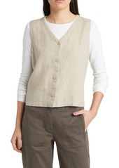 Eileen Fisher V-Neck Back Tie Organic Cotton Vest