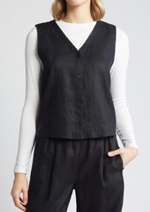 Eileen Fisher V-Neck Back Tie Organic Cotton Vest