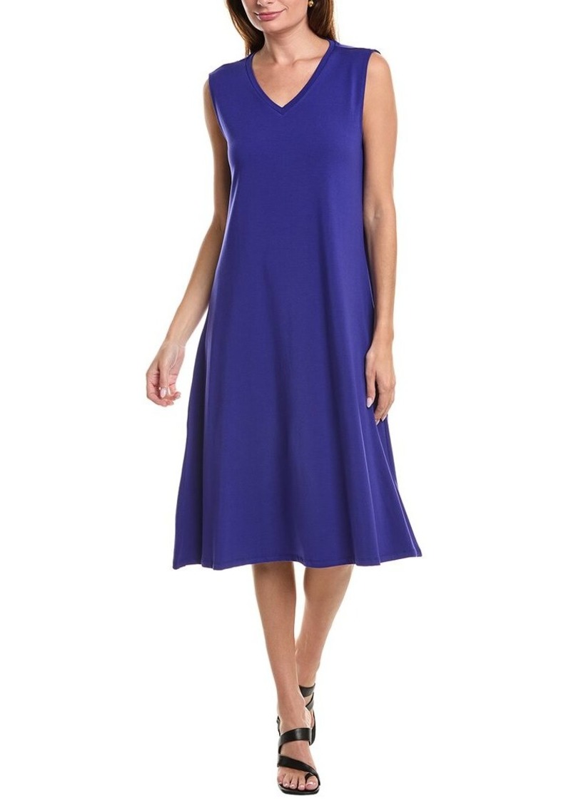 EILEEN FISHER V-Neck Midi Dress