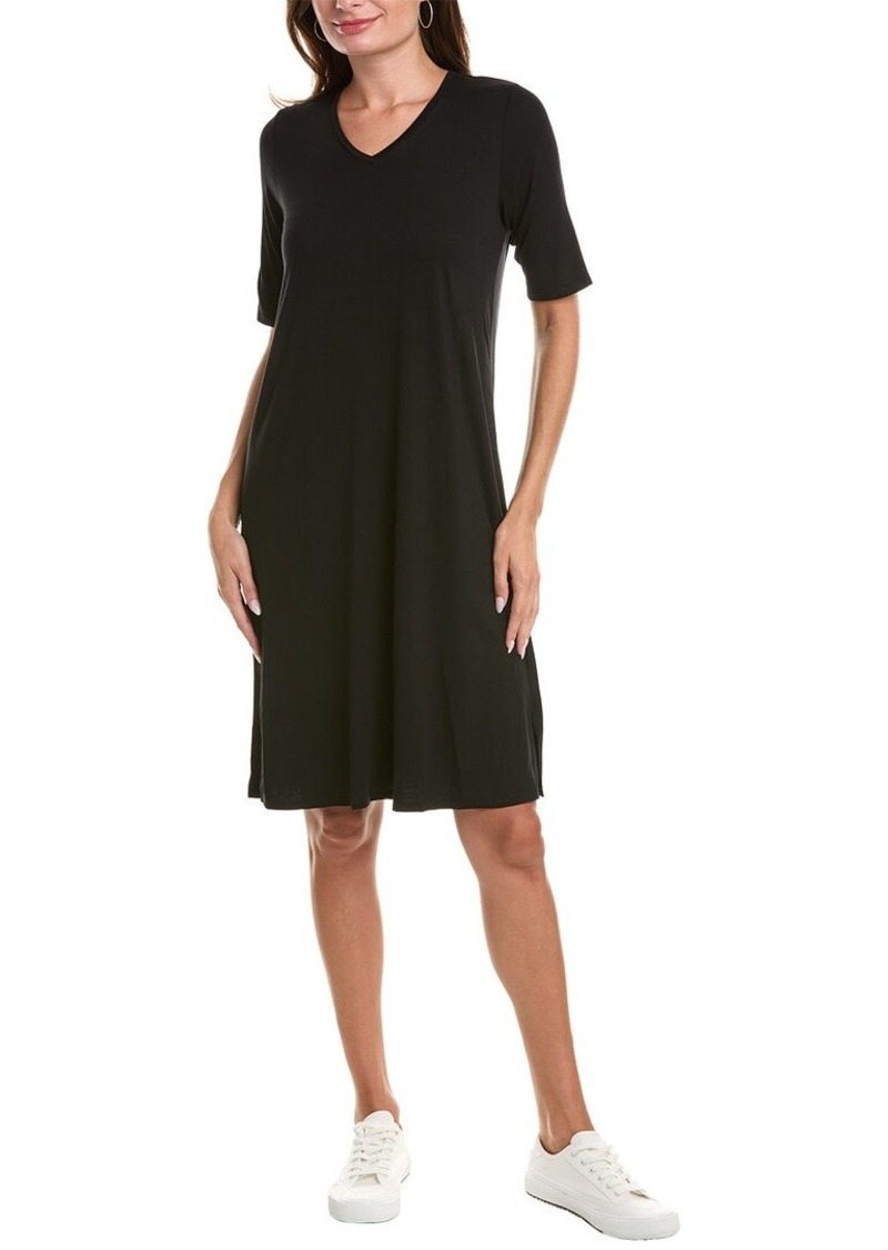 EILEEN FISHER V-Neck Midi Dress