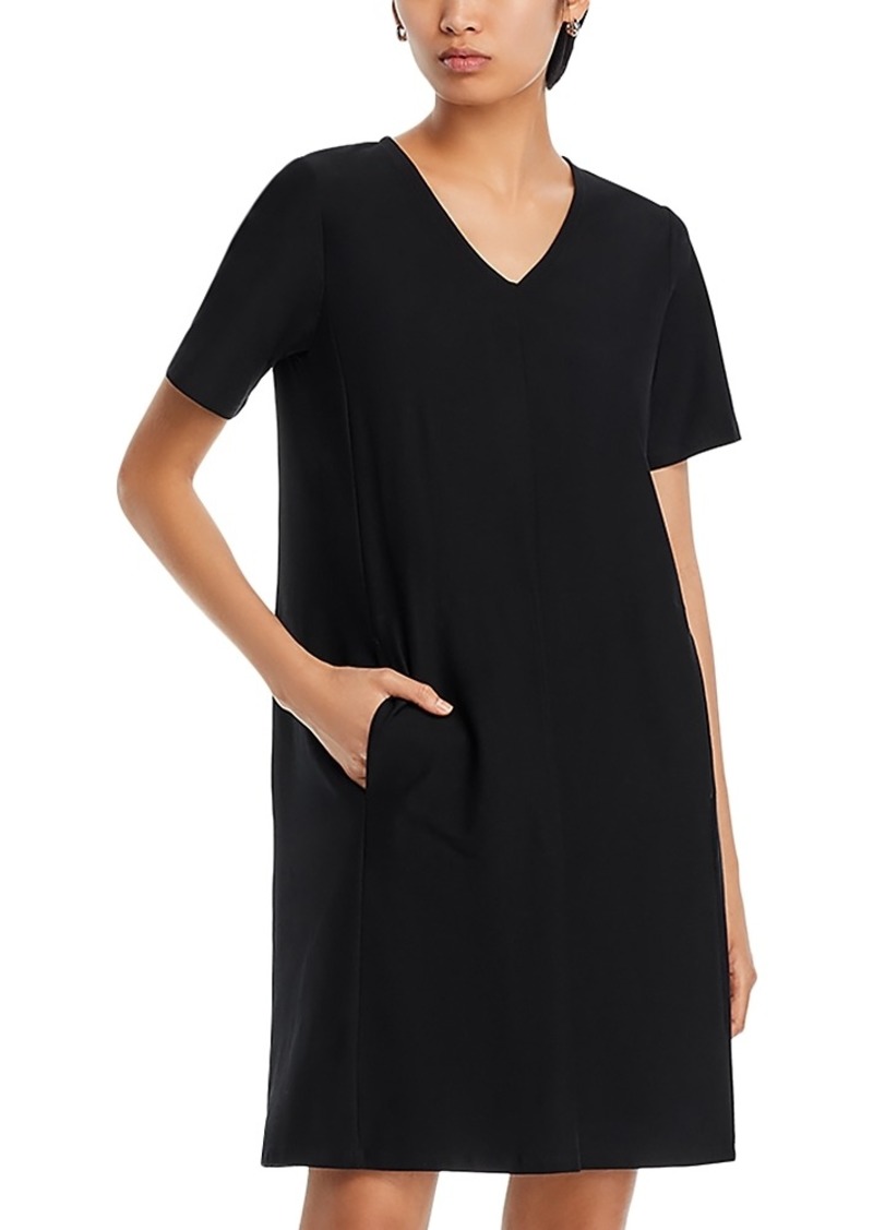Eileen Fisher V Neck Short Sleeve Dress