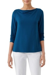 Eileen Fisher V-Neck Three-Quarter Sleeve Top