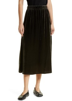Eileen Fisher Velvet A-Line Midi Skirt
