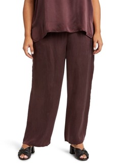 Eileen Fisher Wide Leg Satin Ankle Pants