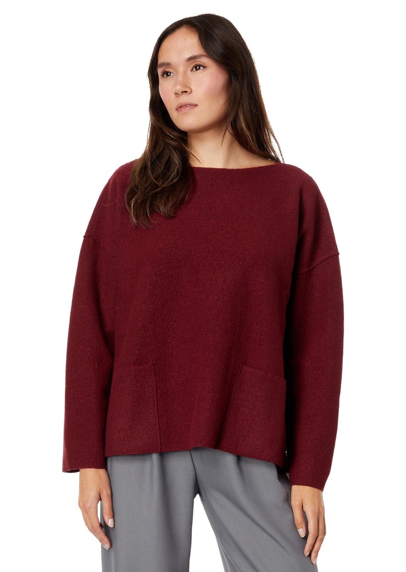 Eileen Fisher Women's Bateau Neck Box Top