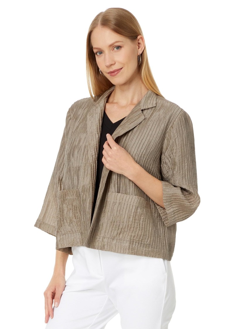 Eileen Fisher Women's Petite Stand Collar Jacket