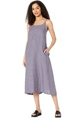 Eileen Fisher Full-Length Cami Dress in Washed Organic Linen Delave
