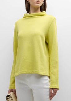 Eileen Fisher Funnel-Neck Organic Cotton Top