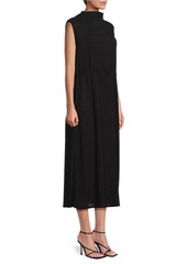 Eileen Fisher Funnel Neck Sleeveless Midi-Dress