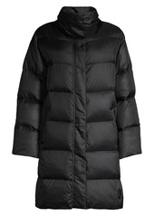 Eileen Fisher Funnelneck Quilted Recycled Nylon Coat