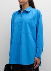 Eileen Fisher Garment-Washed Organic Cotton Poplin Shirt