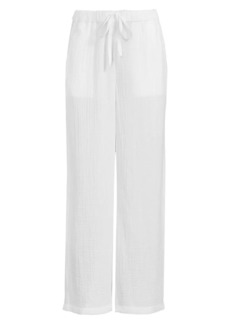 Eileen Fisher Gauze Cotton Wide-Leg Pants