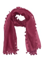 Eileen Fisher Handloomed Organic Cotton Silk Stripe Scarf