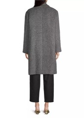 Eileen Fisher Heathered Alpaca-Blend Knee-Length Coat