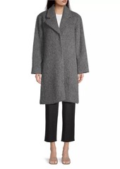 Eileen Fisher Heathered Alpaca-Blend Knee-Length Coat