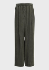 Eileen Fisher High-Rise Wide-Leg Garment-Dyed Pants