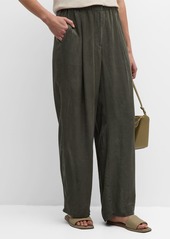 Eileen Fisher High-Rise Wide-Leg Garment-Dyed Pants