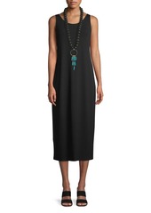 Eileen Fisher Jersey Scoop-Neck Midi Dress