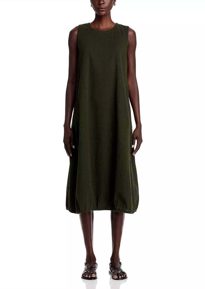 Eileen Fisher Lantern Dress In Seaweed