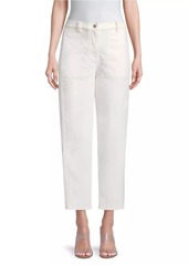 Eileen Fisher Lantern Stretch Cotton Straight-Leg Pants