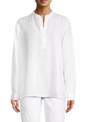 Eileen Fisher Linen Henley Top