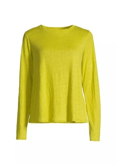 Eileen Fisher Linen Long-Sleeve T-Shirt
