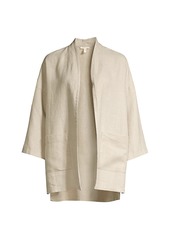 Eileen Fisher Linen Open-Front Jacket