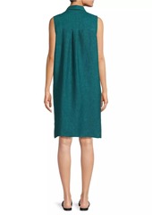 Eileen Fisher Linen Sleeveless Shirtdress