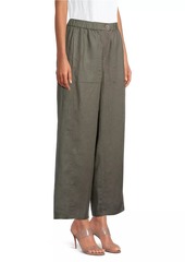 Eileen Fisher Linen Wide-Leg Ankle Pants