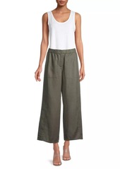 Eileen Fisher Linen Wide-Leg Ankle Pants