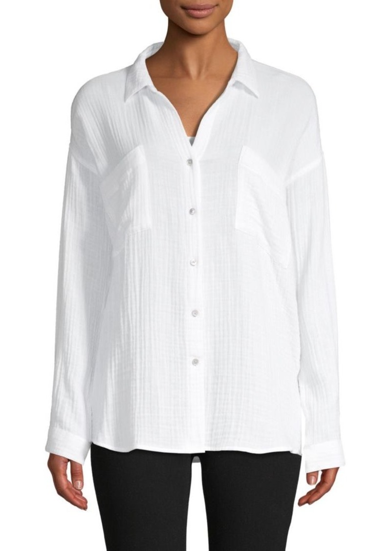 Eileen Fisher Eileen Fisher Semi-Sheer Velvet & Silk Top | Casual Shirts