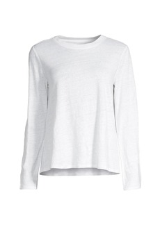 Eileen Fisher Long-Sleeve Linen T-Shirt