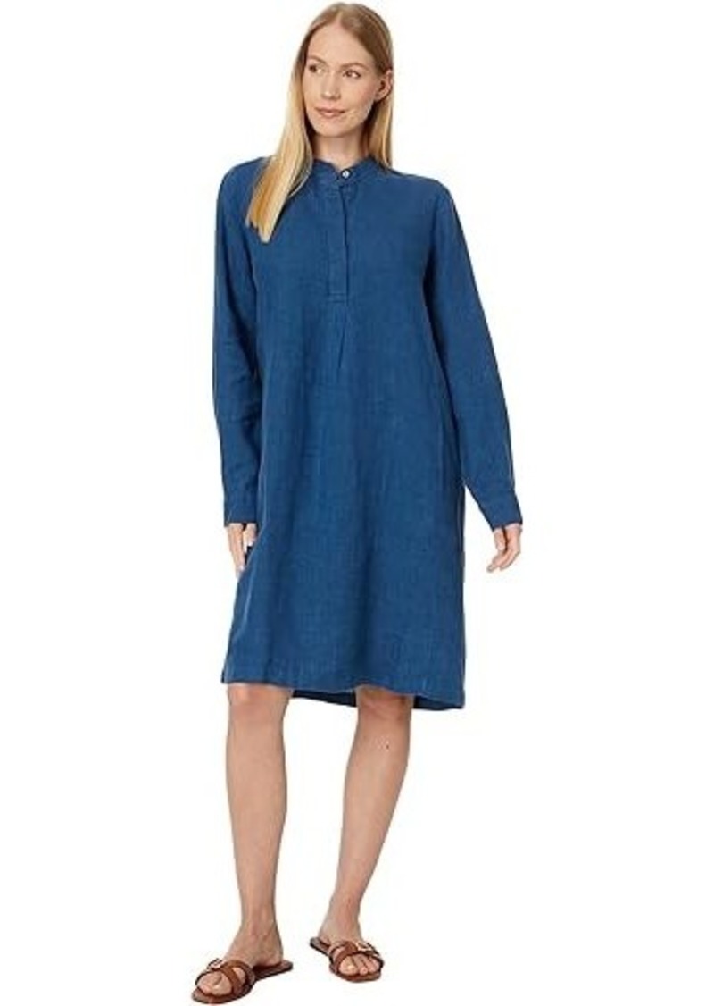 Eileen Fisher Mandarin Collar Knee Length Dress