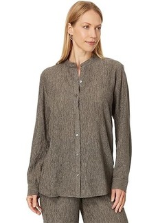 Eileen Fisher Mandarin Collar Shirt