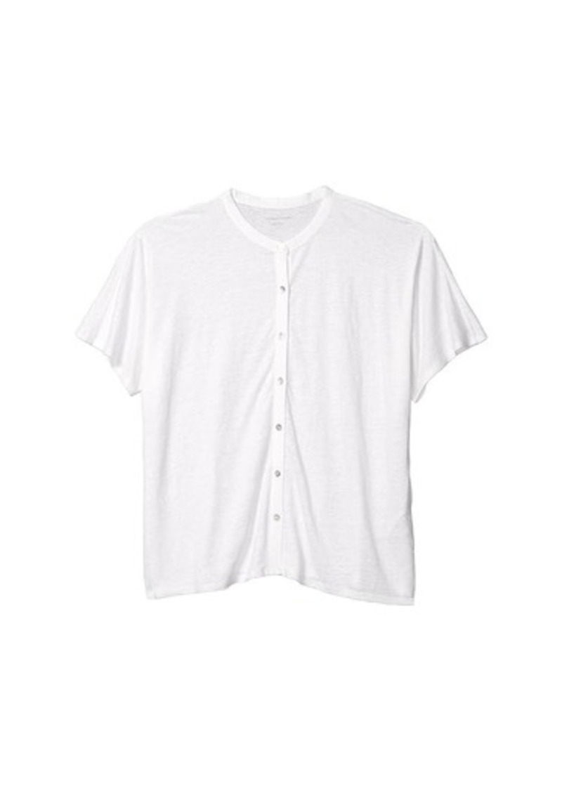 Eileen Fisher Mandarin Collar Shirt