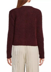 Eileen Fisher Mohair-Wool Knit Cardigan