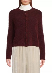 Eileen Fisher Mohair-Wool Knit Cardigan