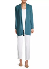 Eileen Fisher Open-Front Linen & Cotton Cardigan