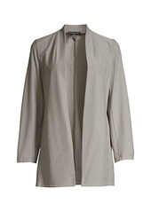 Eileen Fisher Open-Front Long Jacket