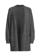 Eileen Fisher Open-Front Mohair-Wool Cardigan