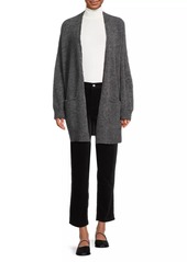 Eileen Fisher Open-Front Mohair-Wool Cardigan