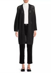 Eileen Fisher Open-Front Wool Cardigan